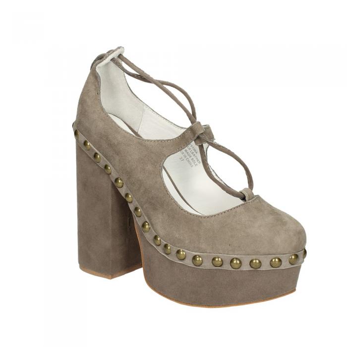 SCARPA JEFFREY CAMPBELL BETTINA COL.TAUPE KID SUEDE